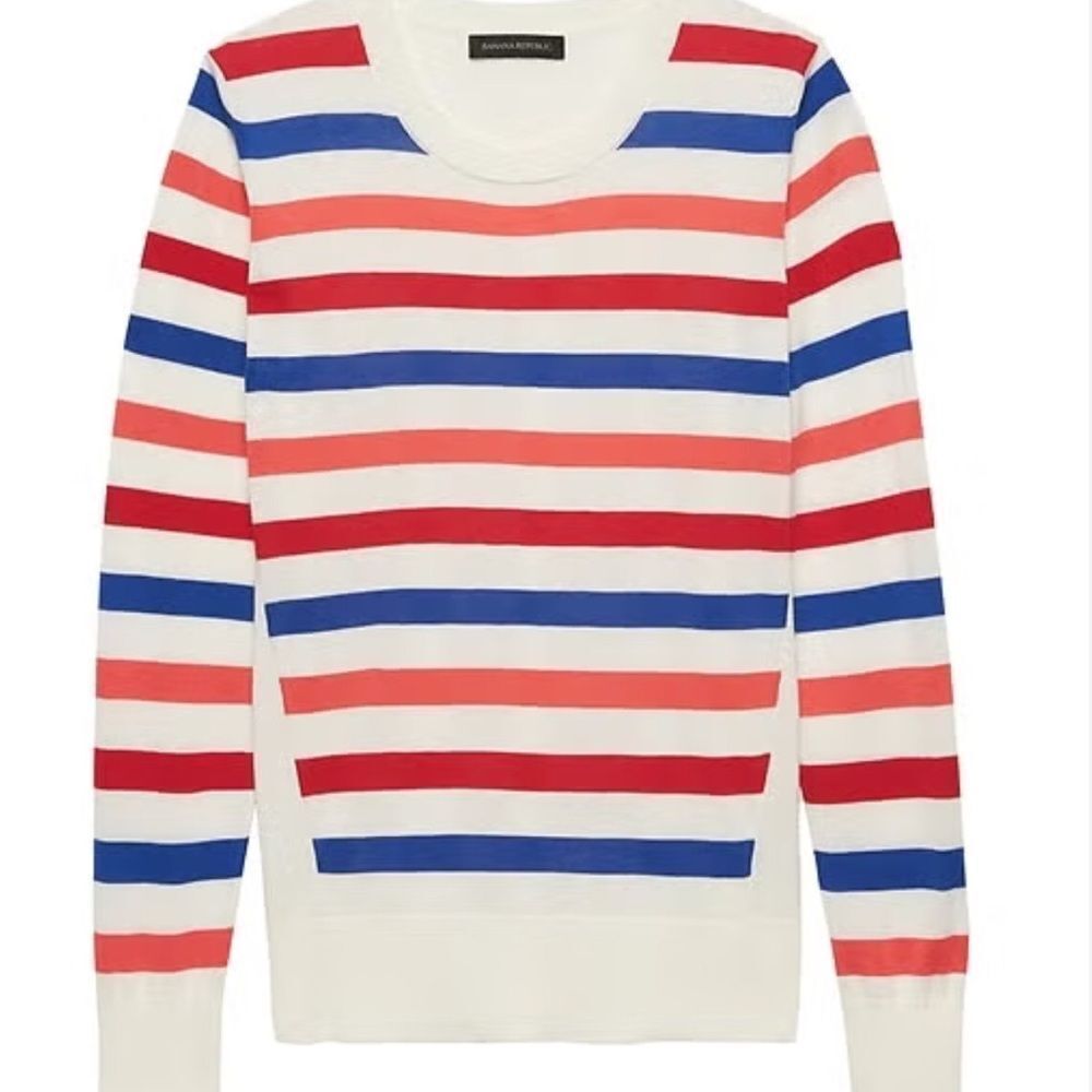 Banana Republic Striped 80% Silk Lightweight Sweater